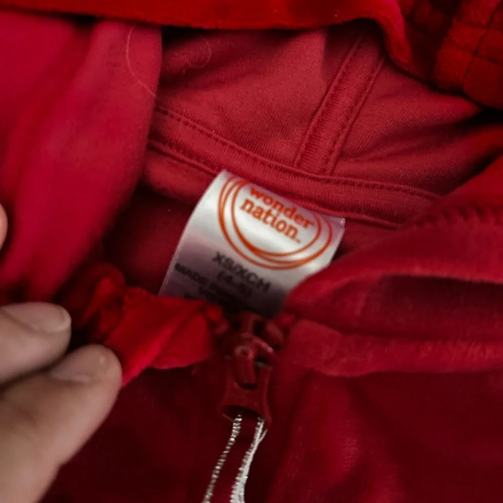 Wonder Nation Red Velvet Ruffle Jacket for girls